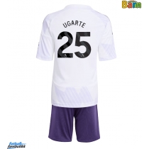 Manchester United Manuel Ugarte #25 Bortedraktsett Barn 2025-26 Kortermet (+ Korte bukser)